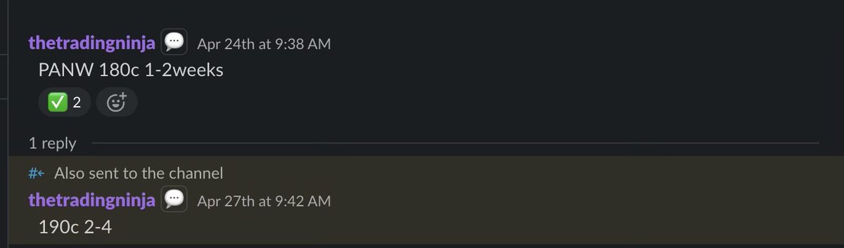 TheTradingNinja's tweet photo. #CoreSwing
one of my top 10 babies.
$PANW 180/185/190c
pays us well everytime. https://t.co/2stBGKAlBB