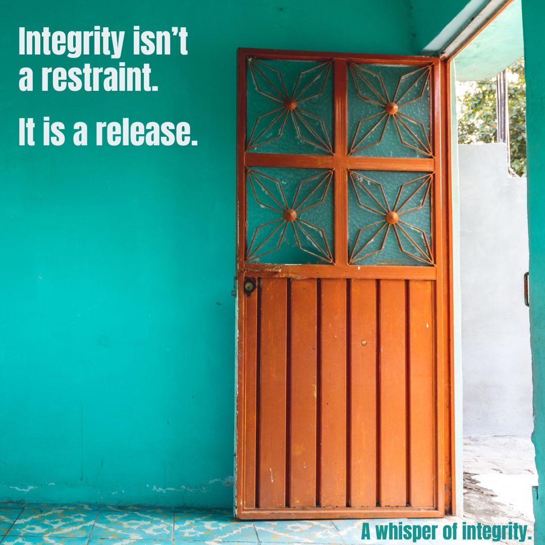 johnblumberg's tweet image. WHISPER 1465  #Integrity #Restraint #Release #ROI #ReturnOnIntegrity #CoreValues #Connection #Wholeness