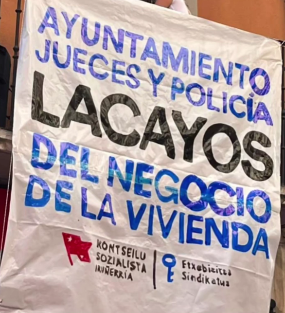 Ya que, al parecer, el motivo de la multa es el contenido de la letra de la jota, la vuelvo a dejar por aquí, para quien guste.

Ayuntamiento, jueces y policía LACAYOS del negocio de la vivienda.