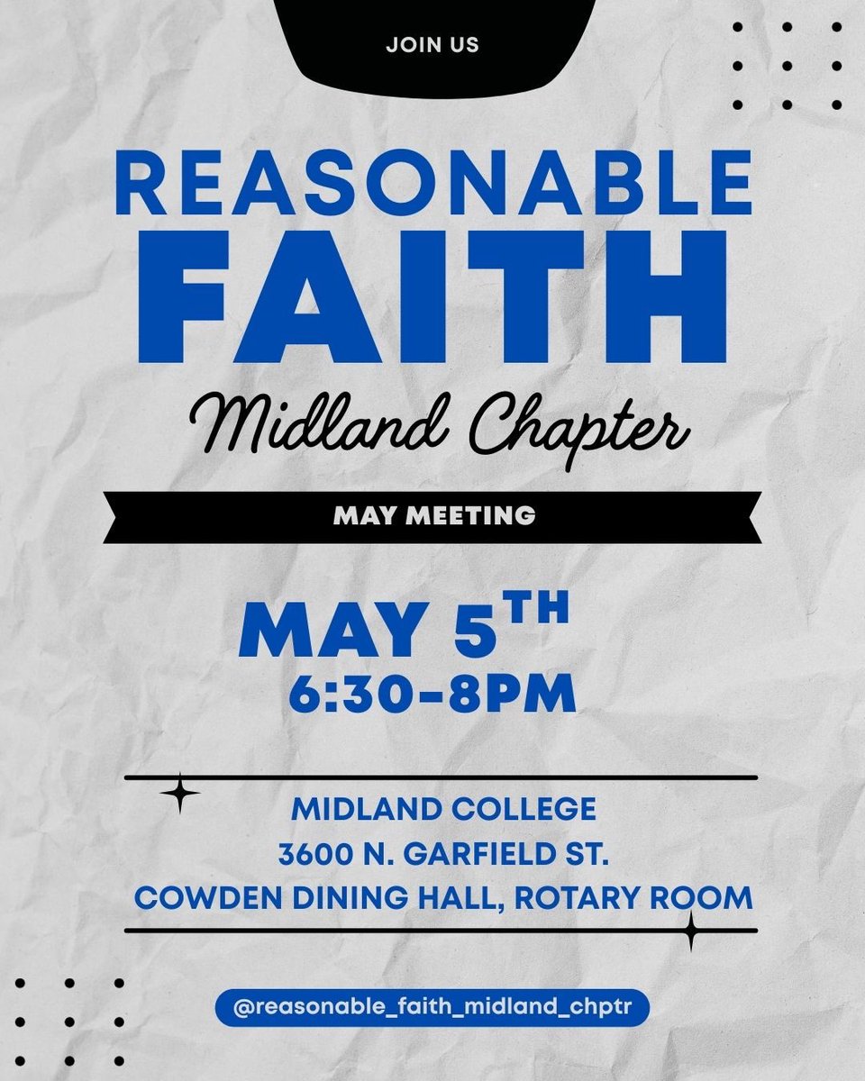 Reasonable Faith | Midland Chapter tweet media