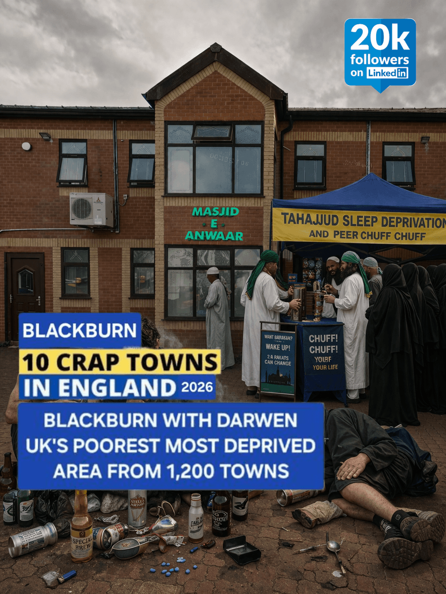 RafakutAli's tweet image. #blackburn What in the Crack-Burn is going on in Blackburn. UKs poorest deprived towns ranks Top 10 'Worst Places to Live in the UK' from 1,200 towns, year on year since 2019 #social #housing #Darwen #Anwar #sleep