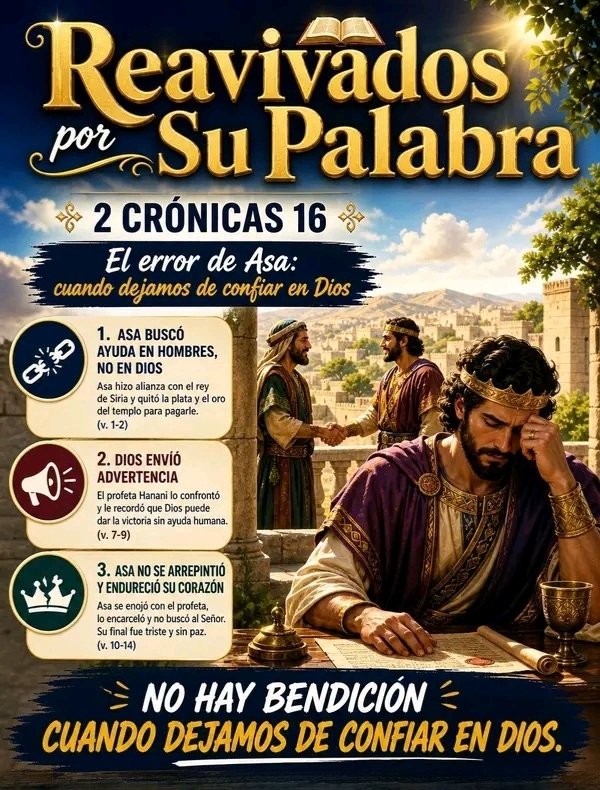 hduben's tweet image. CUANDO DEJAMOS DE DEPENDER DE DIOS.

Lee más en: 2 Crónicas 16
#rpsp #PrimeroDios