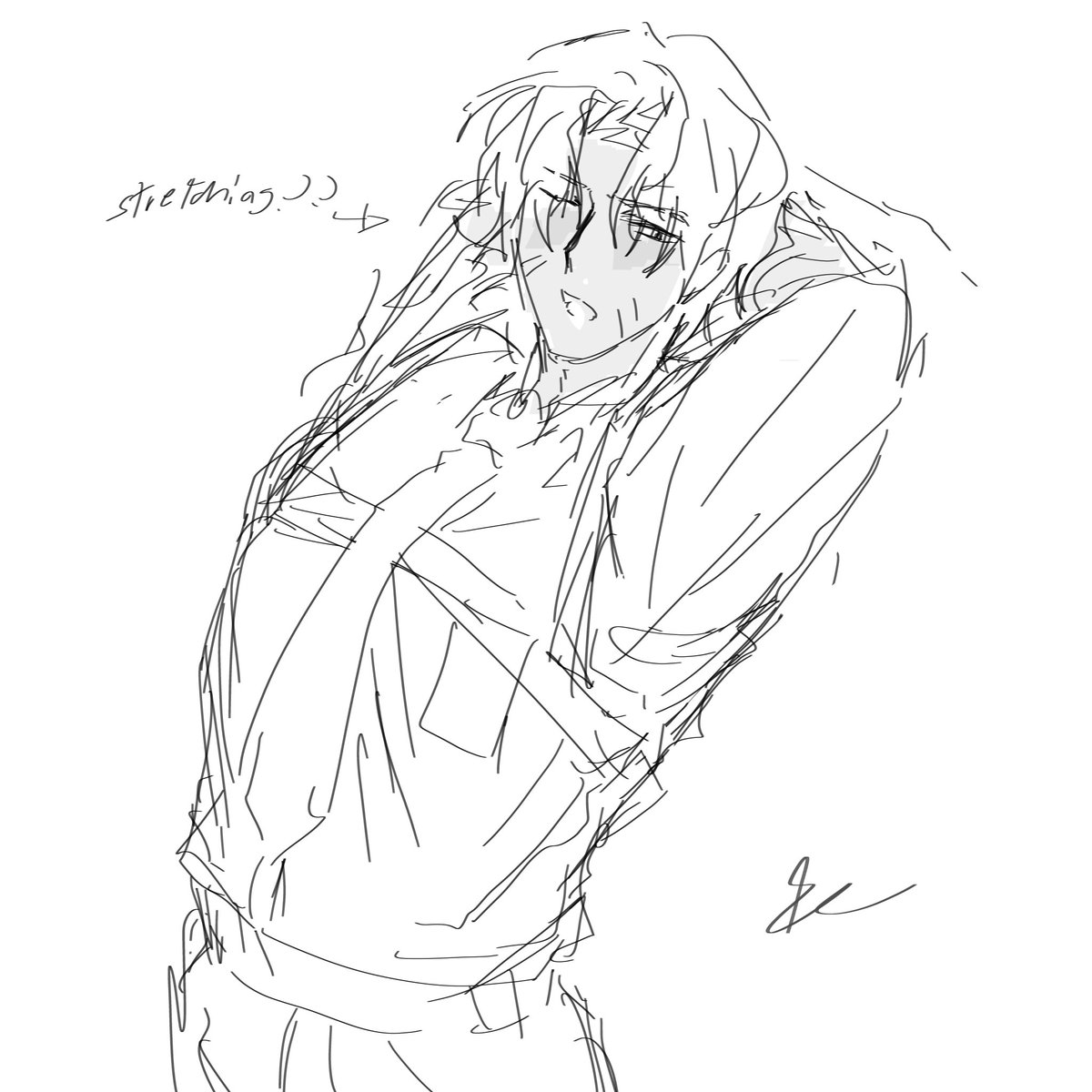 Apolocheese if he looks a bit odd I can’t draw heathcliff’s hair for some reason 💔💔💔