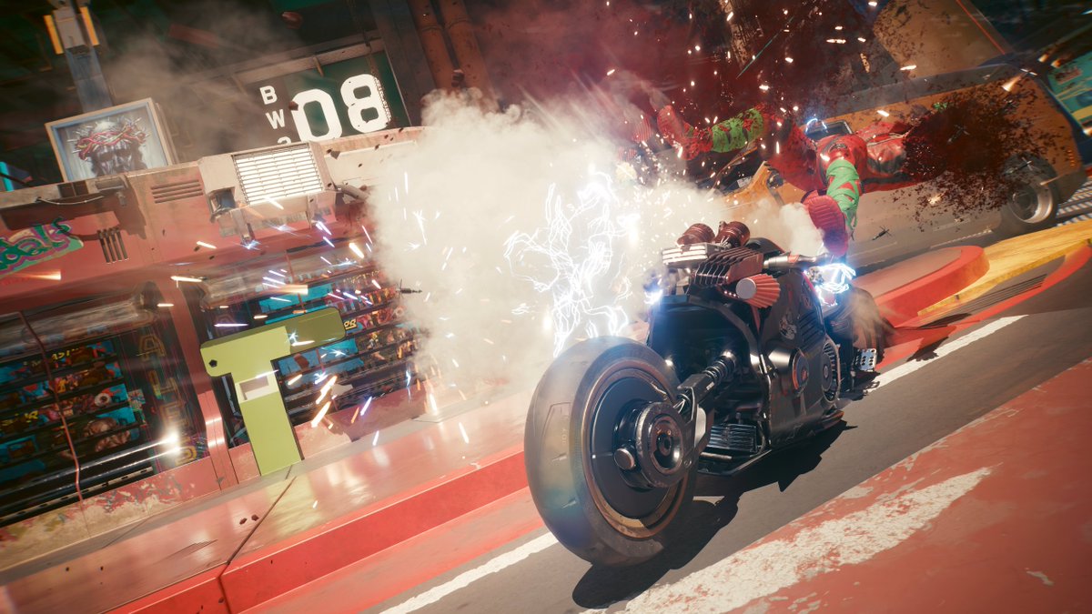 bujouman's tweet image. ストーリーとかずーっとそっちのけでギャングとバトルばっかり笑。
#Cyberpunk2077
#Cyberpunk2077Photomode