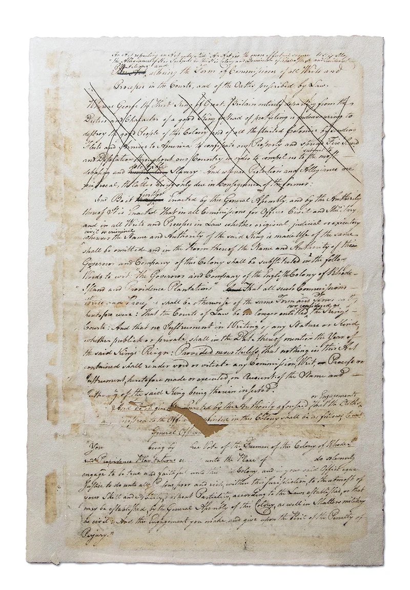 edtarnowski's tweet photo. Happy Rhode Island Independence Day! On May 4, 1776, RI became the first state to renounce its allegiance to King George III.

“Whereas King George III, instead of protecting, is endeavoring to destroy [us] … to compel us to submit to the most debasing and detestable tyranny…” https://t.co/KzZVm67fTO
