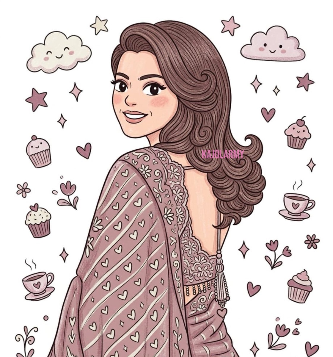 kajolarmy's tweet image. The cutest version of our favorite Queen! 🌸. This illustration is giving us all the royal feels in the sweetest way! I Love You Always @itsKajolD ✨🫶🌻

#kajol #kajolarmy #kajolnesia