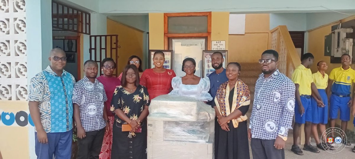 KSJIGhana's tweet image. Divine Mercy Commandery #1009 &amp;amp; Ladies’ Auxiliary #866, Okponglo, mark their 1st Anniversary with the donation of an industrial printer to OLAM SHS, Tema, supporting education and administration.

#WeAreKSJIGhana #FaithInAction #ForGodAndCountry