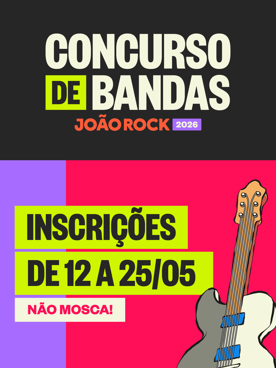 joaorock's tweet photo. É oficial! O Concurso de Bandas 2026 já tem data! Inscrições de 12 a 25/05 ❤️‍🔥
Já marca aquela banda ou artista autoral que você conhece aqui nos comentários pra ninguém ficar de fora! 👀
Liga as notificações do meu perfil que eu trago mais detalhes em breve!
#ConcursoDeBandas #JoãoRock #JoãoRock2026 #CDB