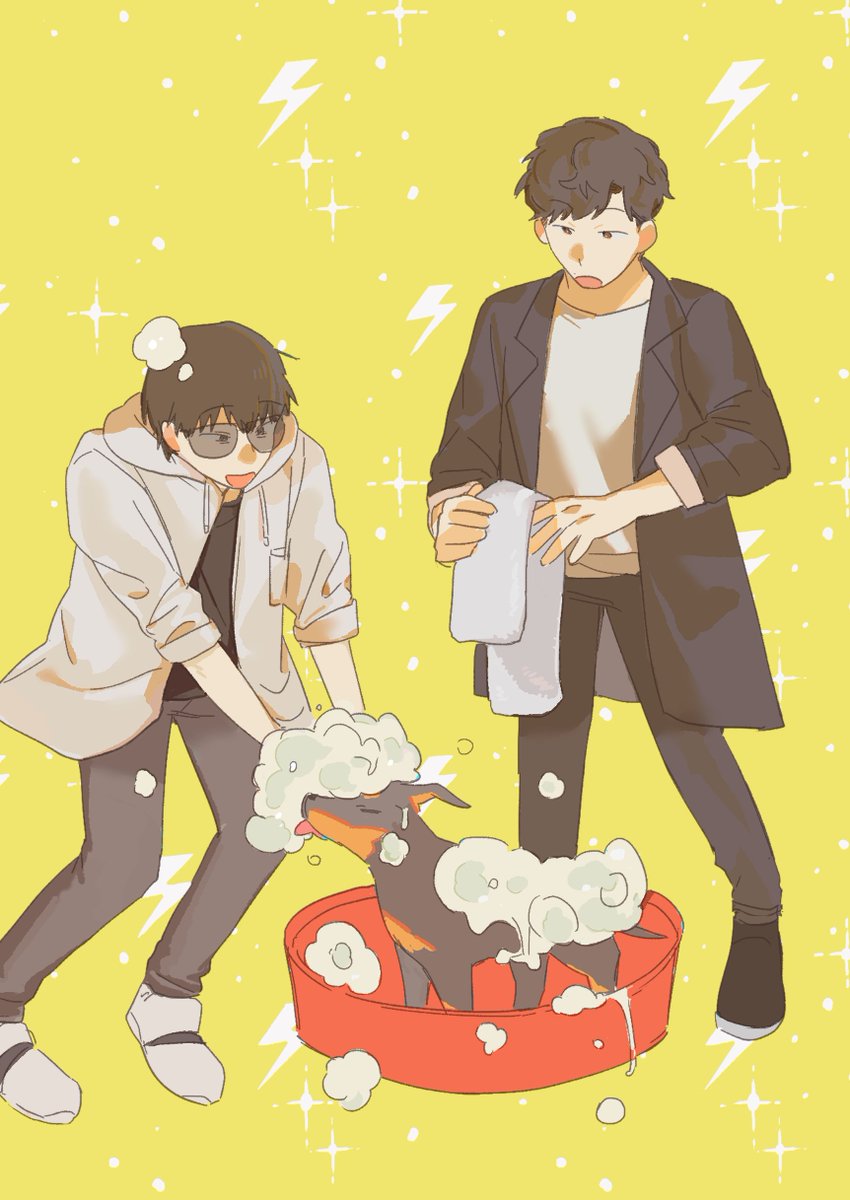 ashiueko404's tweet photo. 🫧🐶🚿 https://t.co/3ssxKpPI4C