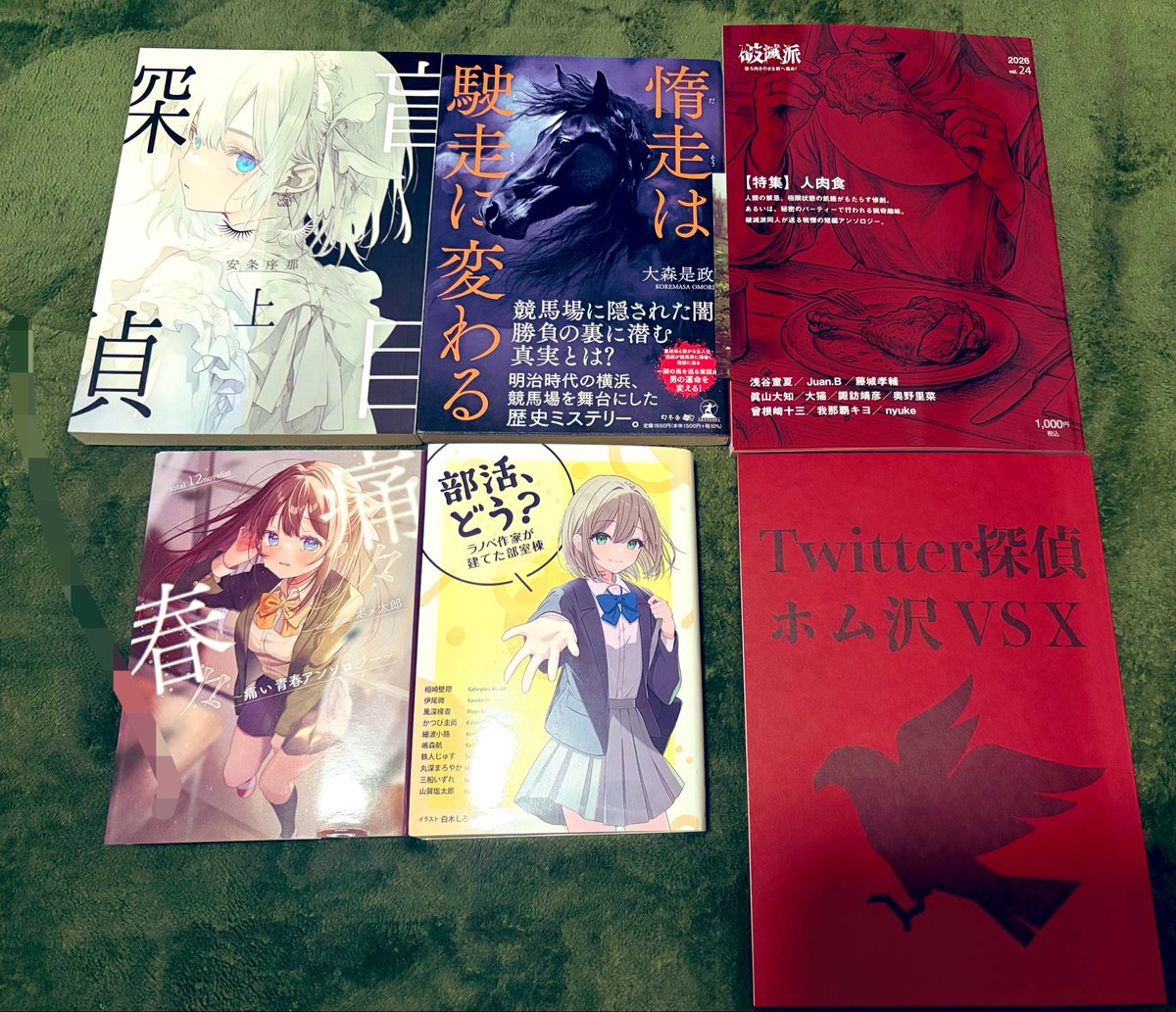 yozakura_37's tweet photo. 今回の戦利品！

#文学フリマ東京４２ 
#文学フリマで買った本 https://t.co/dr0j11P76m