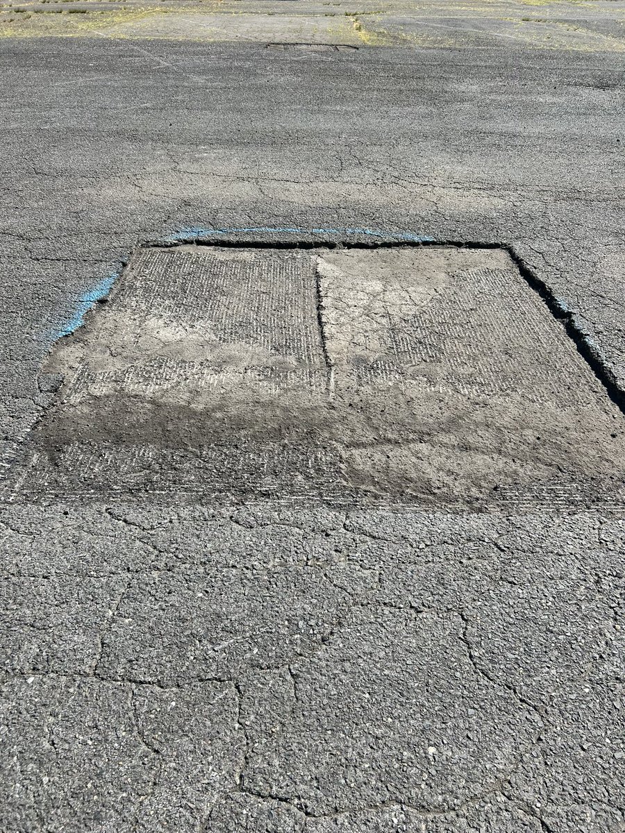 FHpool's tweet photo. Great news! Parking lot repairs are already underway! The fun run raised the money to help us achieve this very important improvement before the new season begins. Thank you Forest Hollow and SHR. You did this! https://t.co/XCHyPDflcu