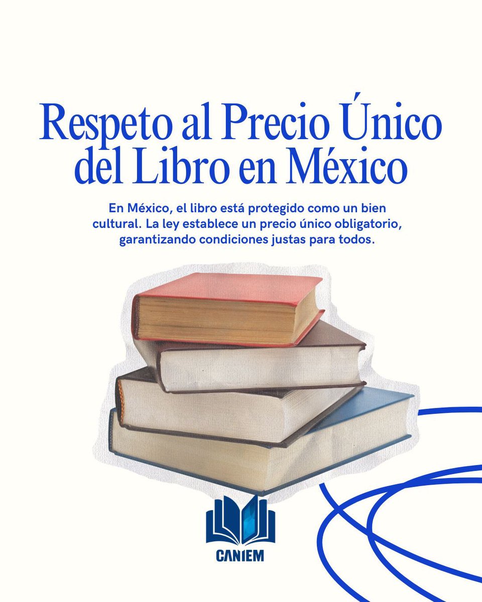 CANIEMoficial's tweet photo. 📚⚖️ El precio único del libro garantiza equidad, protege la bibliodiversidad y fortalece a toda la cadena editorial en México.
Respetarlo es clave para una industria justa y sostenible. 💛📖
#CANIEM #PrecioÚnico https://t.co/APwE9di2zZ