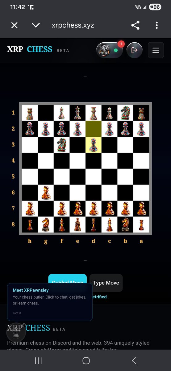 Wilson_hj1970's tweet photo. Anyone see or use this new chess website site by @XRPCHESS? 
Pretty cool. I just lost my first game. 
🔥🔥🔥
https://t.co/NVUgaPuYxy https://t.co/SfXYNV5mps