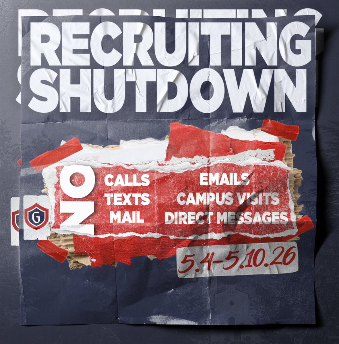 GaelsWBB's tweet photo. 🔴🔵🔴🔵 ATTENTION 🔵🔴🔵🔴

Parents, Players, &amp; Coaches please be aware of the NCAA mandated recruiting shutdown May 4th - May 10th!!! #gogaels https://t.co/hedQDGKP18