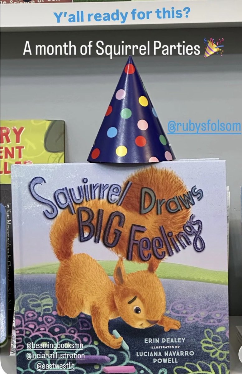 ErinDealey's tweet image. Guess what? 
Squirrel Draws BIG Feelings @beamingbooksmn 
 is my FOURTH #kidlit book with the amazing Luciana Navarro Powell

#maythefourthbewithyou 🌟

The other three are with @kanemillerbooks 
@EastWestLit