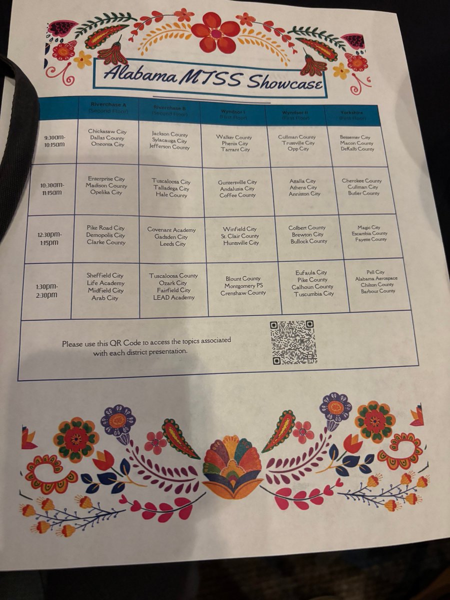 _dlharris's tweet photo. Team Bullock County enjoying learning about the amazing MTSS support in other school districts! @AlabamaMTSS https://t.co/kmDjeygCoQ