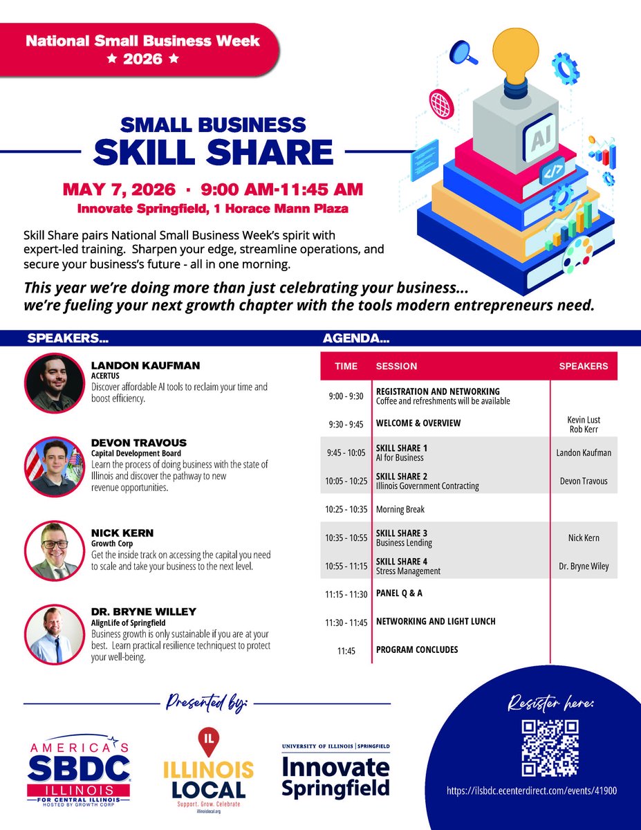 sbdcci's tweet photo. Happy National Small Business Week!
We're looking forward to seeing everyone on Thursday at our Small Business Skill Share Celebrating National Small Business Week 2026!  
We are near capacity. If you're interested, reserve your seat now. No cost event!
https://t.co/fZqNYe0gTx https://t.co/rEdWr6yqXB