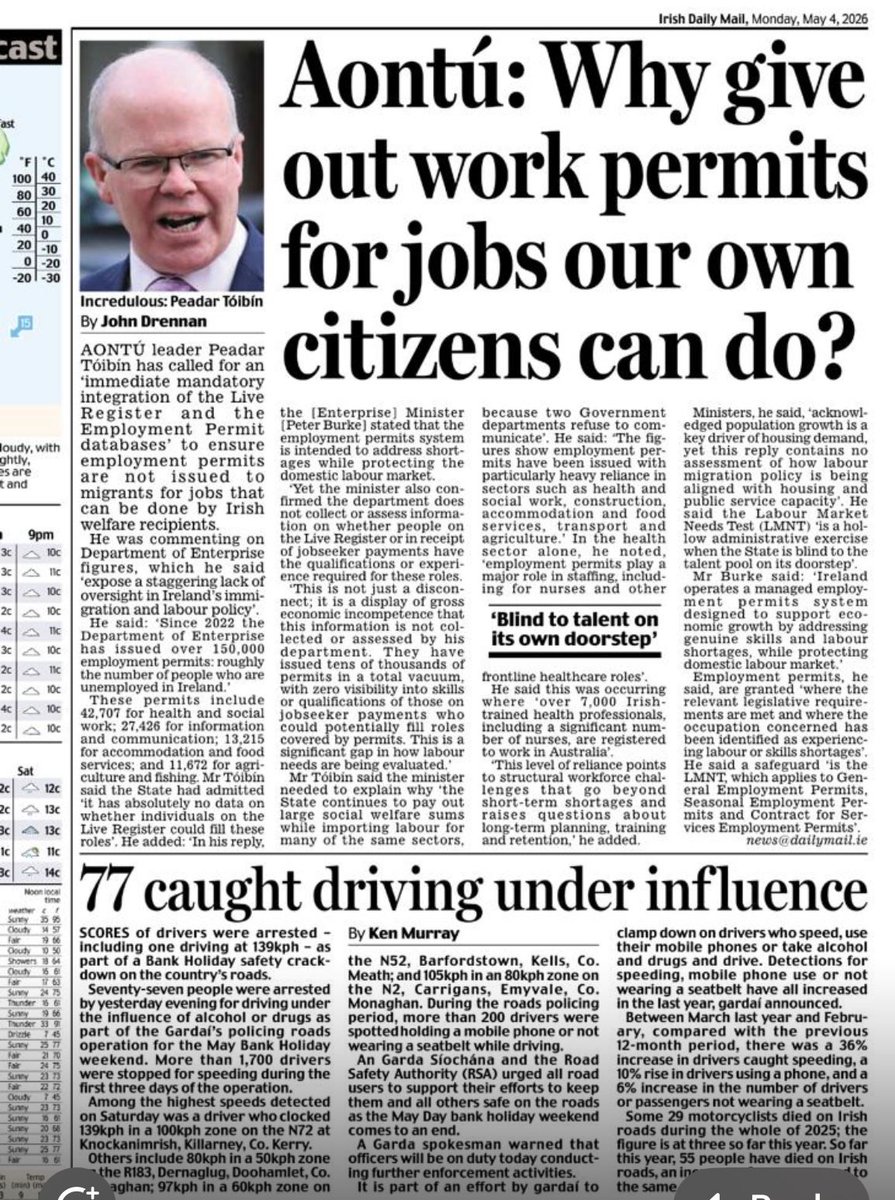 Peadar Tóibín TD tweet media