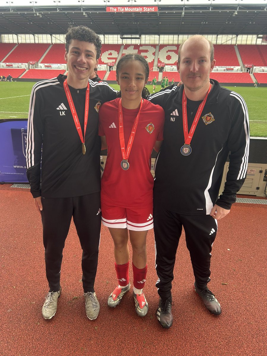 Tbarr78's tweet photo. Liverpool School Girls National Cup Final…….played yesterday at Stoke City. Pleased to say we have been crowned the National Champions again 🏆 beating Wirral 4-1 ❤️⚽️🏆 https://t.co/sirIvpifmv