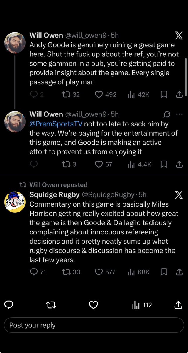 Andy Goode tweet media