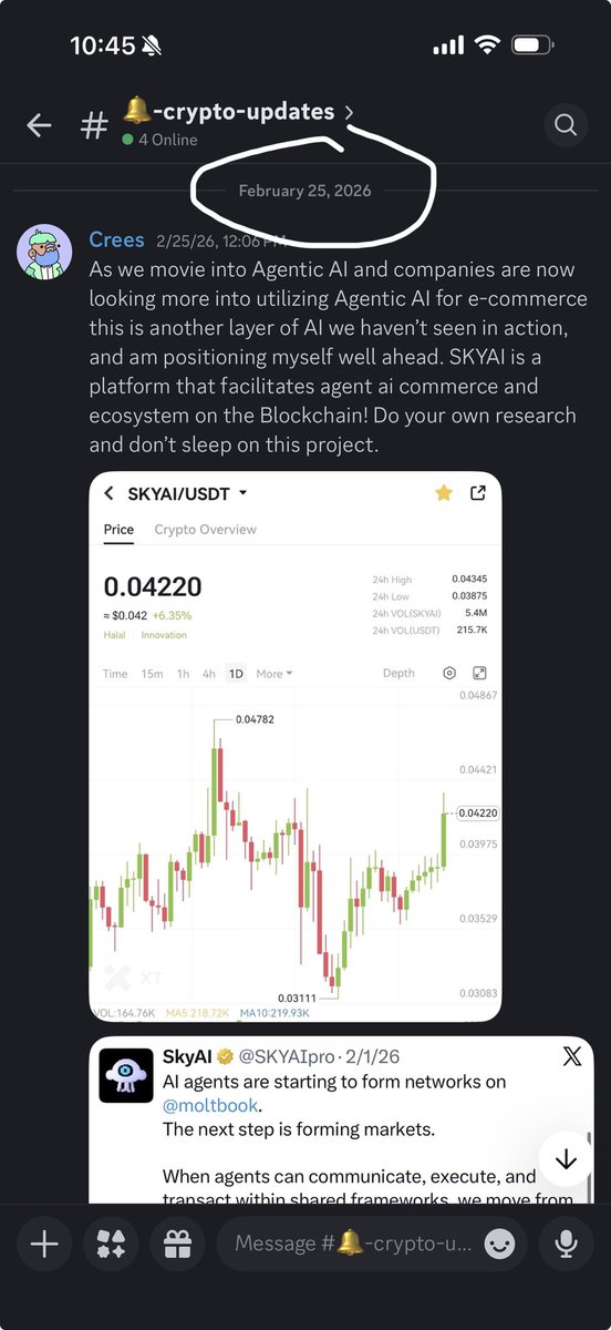 creesjs's tweet photo. I called SKYAI since February when most didn’t know what Agentic AI , MCP’s narrative is. 
Am not here to tell you wether the SKYAI team is building a full utilization for Agentic AI or not, but what am here to tell you is there is money to be made here and if you try to long or short this coin, you’ll be wrecked. You’re better off holding Spot trade. Goodluck 🚀💫

#Skyai #Web3 #AgenticAI