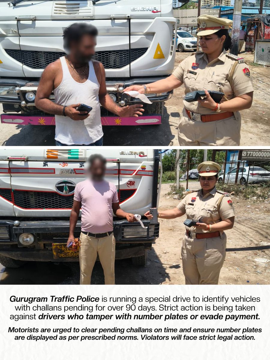 Gurugram Traffic Police tweet media