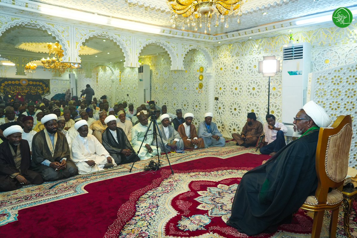 Leader Sheikh Ibraheem Zakzaky (H) delivered a closing speech to members of the Lijanut Tarbiya Wattabligh (religious propagators), marking the conclusion of a three-day seminar organized by the forum at his Abuja residence on Sunday, 4th May 2026.
