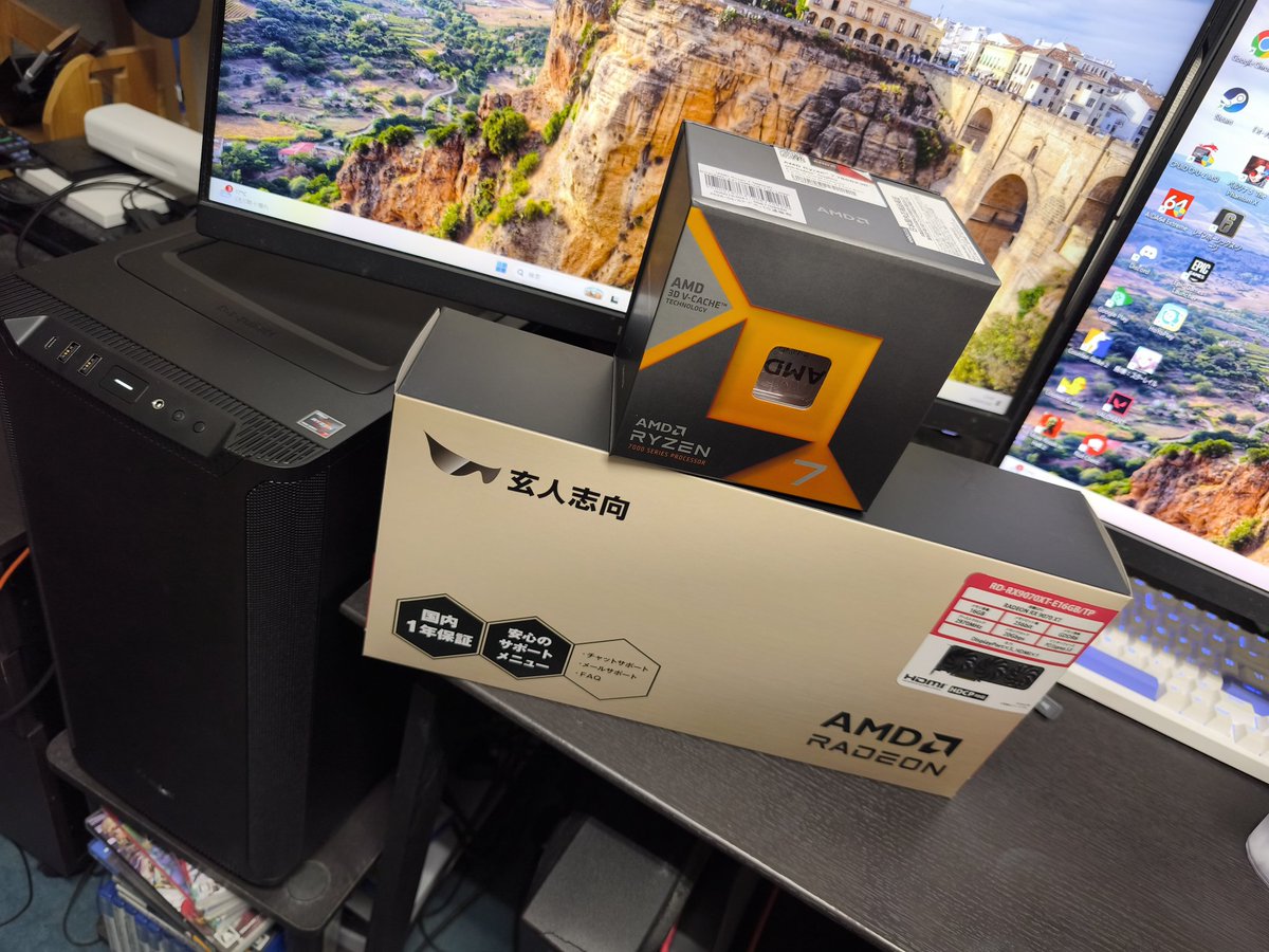 maybeabe_'s tweet photo. cpuとgpuをイン◯ルと◯ビディアから乗り換えたけど、ゲー厶のフレームレートが違いすぎて神
#MyRyzen_Radeon https://t.co/EzVoVmSoWw