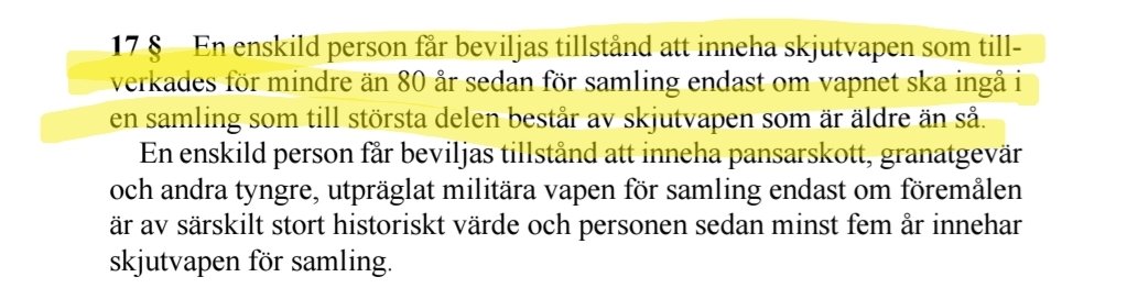 Jahopp. Där dödades huvuddelen av alla samlingsmöjligheter. 4 kap i nya vapenförordningen... <a href="/moderaterna/">Moderaterna</a> <a href="/kdriks/">Kristdemokraterna</a> <a href="/liberalerna/">Liberalerna</a> och <a href="/sdriks/">Sverigedemokraterna</a> fortsätter att vrida om kniven varv efter varv hos era kärnväljare.