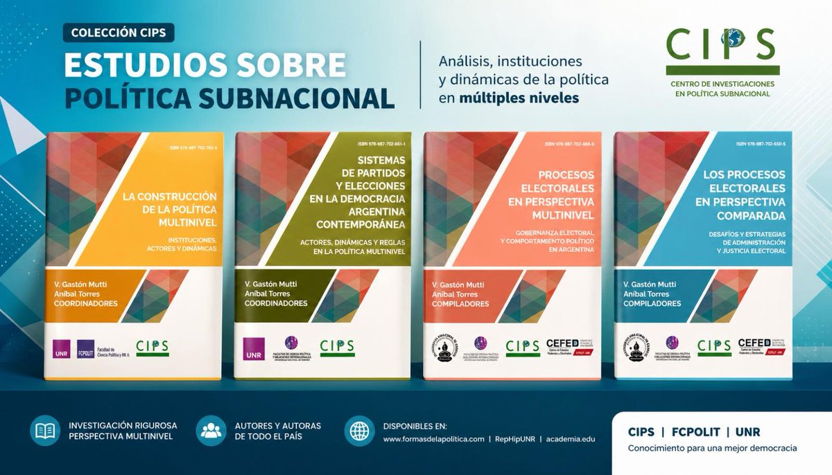 Repsa_org's tweet photo. El libro forma parte de una colección de lectura obligatoria para los interesados en los problemas de gobernanza electoral, democracia, partidos e instituciones políticas en perspectiva subnacional y multinivel. De descarga gratuita en el sitio del CIPS https://t.co/5nM9XyRrRy https://t.co/l8qMSiLWRW