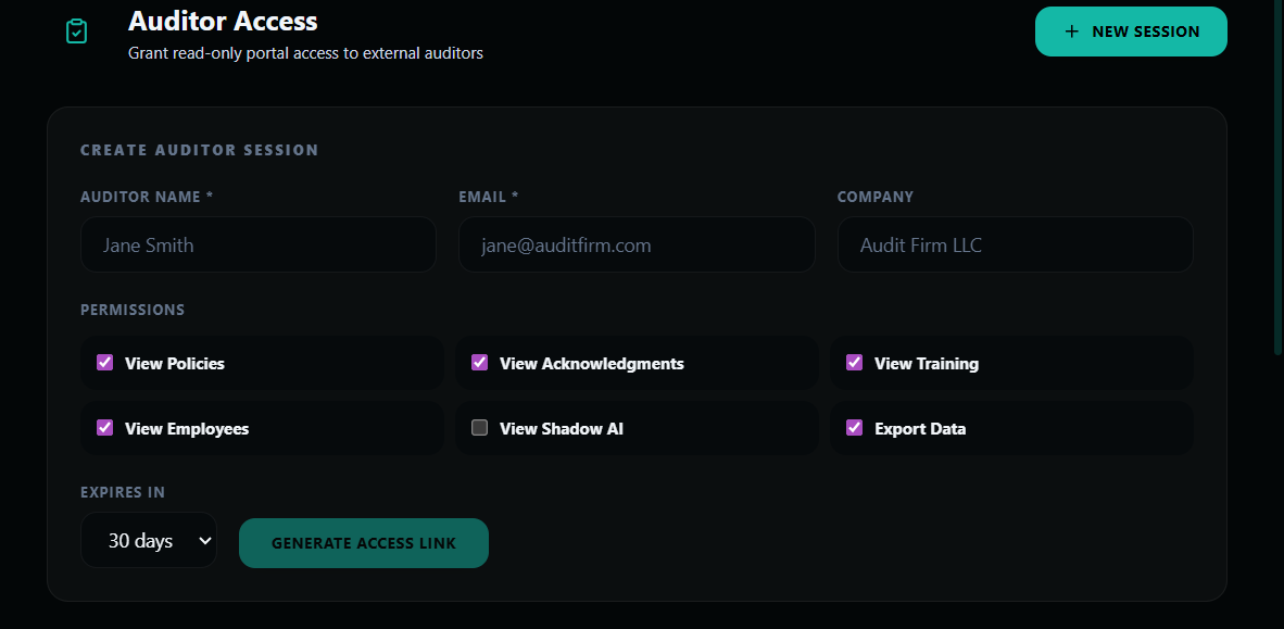 Most B2B procurement conversations now include this question: "Can our auditor get evidence of your AI controls without us having to give them admin access?"

If the answer is no, the deal slows down. If the answer involves a screenshot from your dashboard, the deal slows down