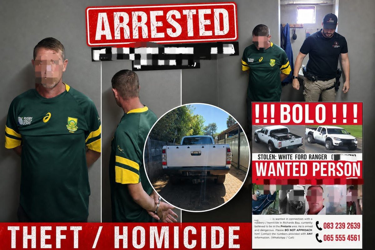 _ArriveAlive's tweet image. Community fights crime! Tip-off from the public leads to the multidisciplinary arrest of an alleged murderer.

arrr.co.za/BT5H7

#ArriveAlive #Crime