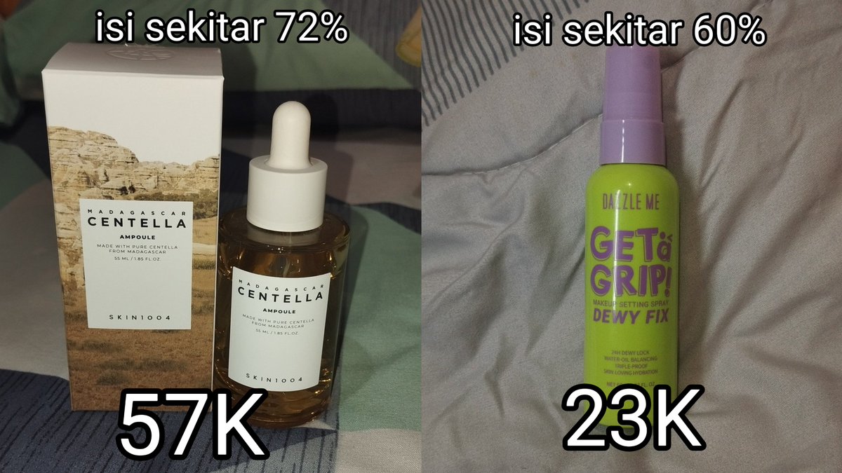 pureureunnn's tweet photo. wts preloved skincare &amp; makeup

ampoule skin1004 centella 55 ml : 57K
setting spray dazzle me dewy ijo : 23K

bisa co oren🍊 https://t.co/goOUz3490U