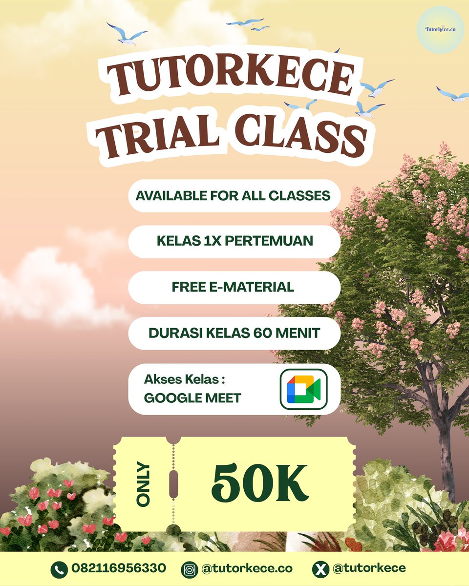 Cuma 50K aja kamu udah bisa ikutan Trial Class di <a href="/tutorkece/">Les bahasa inggris korea jerman online | Tutorkece</a> loh! Cocok buat kamu yang lagi cari tempat les bahasa asing tapi takut nggak cocok! 🥳

Di sini kamu juga bisa cek level bahasa kamu tanpa rasa takut salah!🏃💨

#zonauang #NCTJaehyun #zonajajan