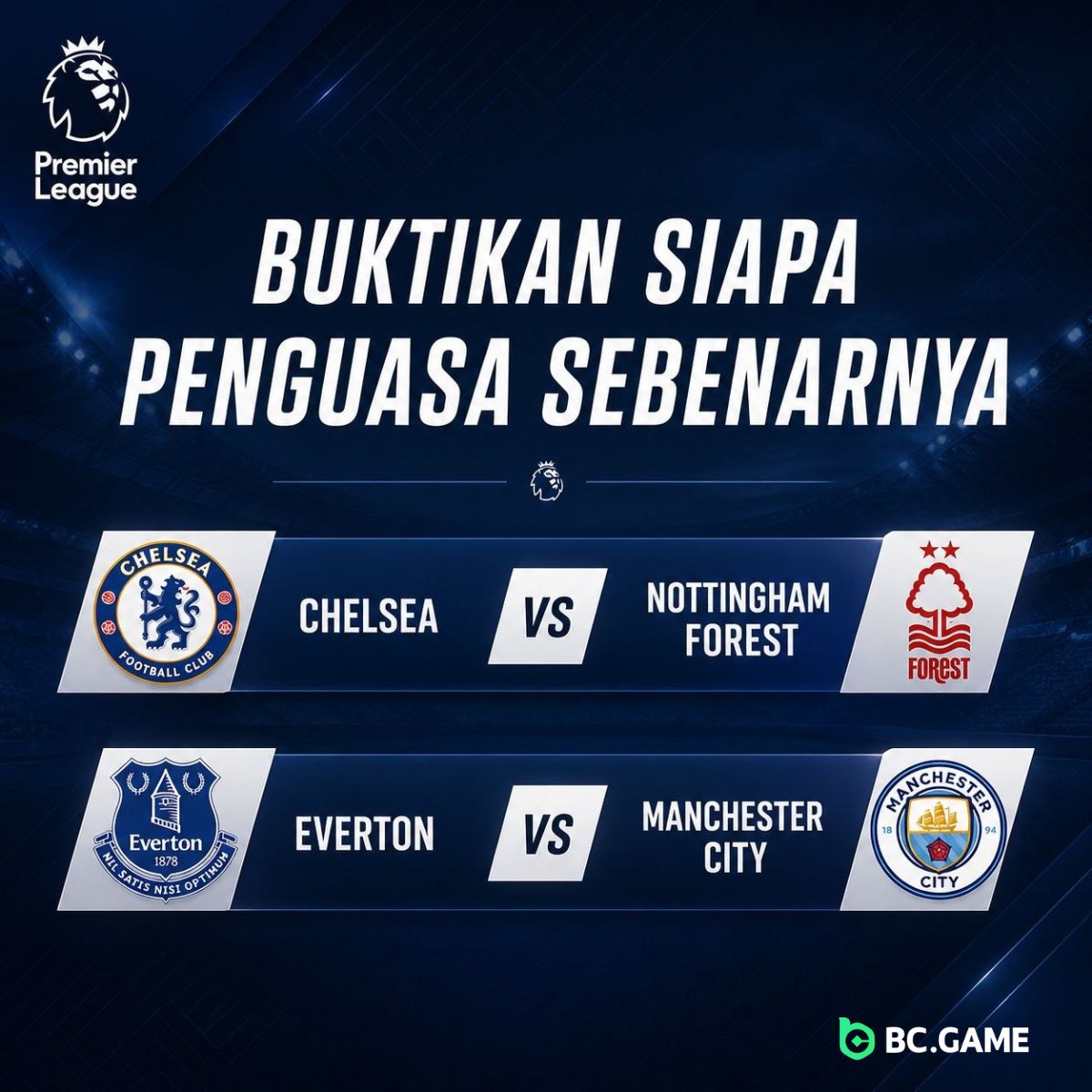 BCgameID's tweet photo. 🔥 MALAM PENENTU DI LIGA INGGRIS

Chelsea vs Nottingham Forest
Everton vs Manchester City
Dua match, dua cerita berbeda.
Favorit di atas kertas… tapi apakah hasilnya sama? 

Saatnya buktikan siapa yang benar-benar menguasai permainan.
#ligainggris https://t.co/4WquLNNhaj