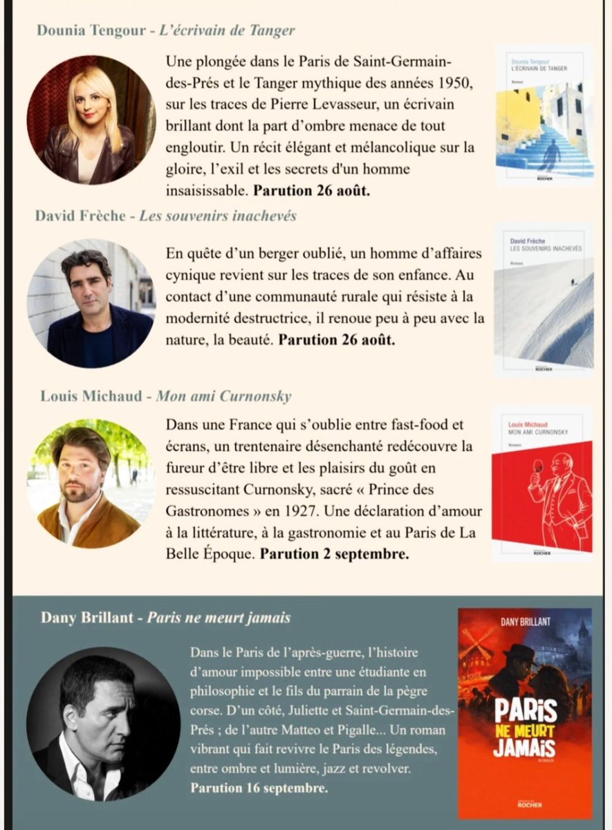 DTengour's tweet photo. Ma rentrée littéraire se prépare. Mon premier roman "L'écrivain de Tanger" sort le 26 août prochain aux Éditions du Rocher. Très heureuse de cette présentation...
@ALGEdit 

#lecrivaindetanger #rentreelitteraire #premierroman #litteraturefrancaise #paris #douniatengour https://t.co/9y49hmJHTj