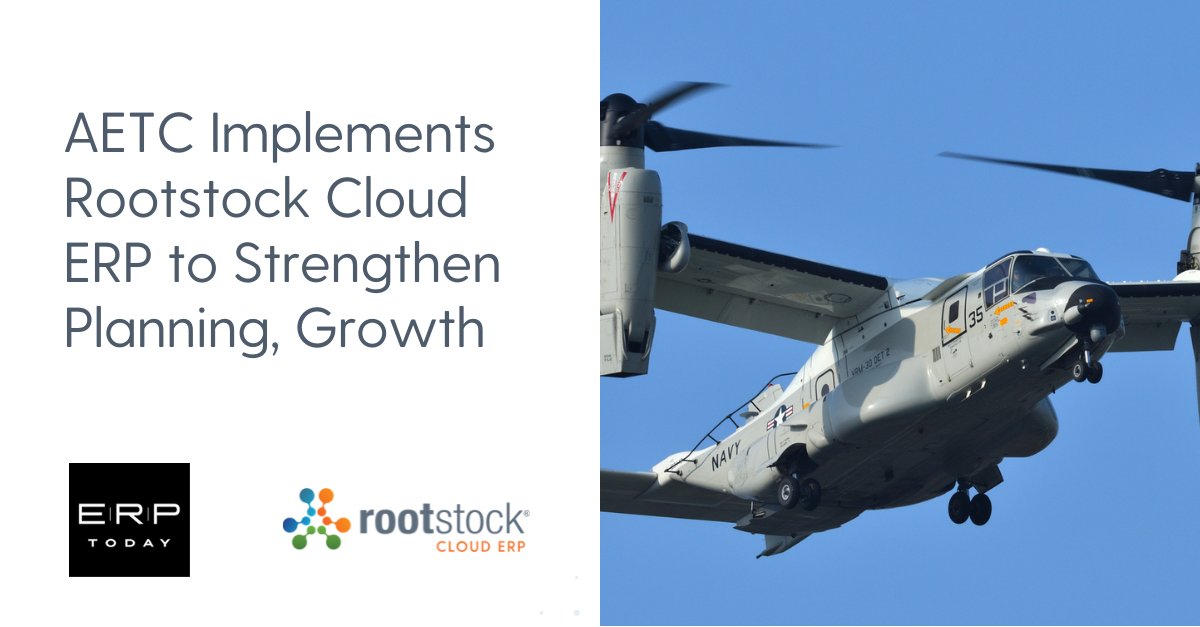 RootstockMFG's tweet image. 📰 @erp_today features AETC’s go-live on Rootstock Cloud ERP—highlighting stronger planning, compliance, and scalability in aerospace &amp;amp; defense. Read how modern ERP supports regulated manufacturers: hubs.ly/Q04fhg_y0 
#Manufacturing #ERP #Aerospace