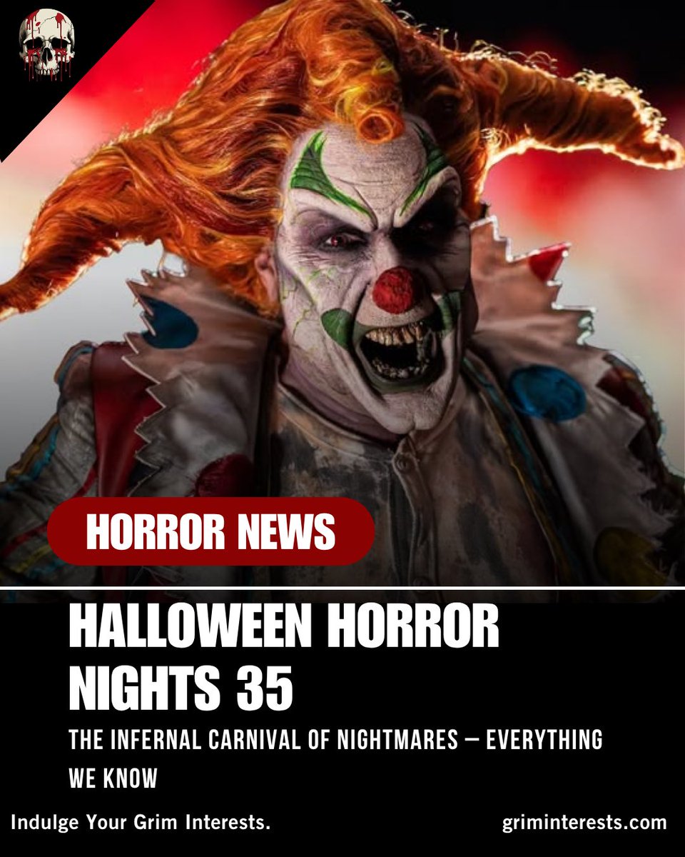 griminterests's tweet photo. 💀 HHN 35 is shaping up to be one of the most terrifying seasons yet — a full infernal carnival of nightmares.
Latest houses and twisted theme have us hooked.
Everything we know:
👉 https://t.co/9T7dZuAJkB
Indulge Your Grim Interests.
#GrimInterests #HHN #HalloweenHorrorNights https://t.co/wNp7cmzg48
