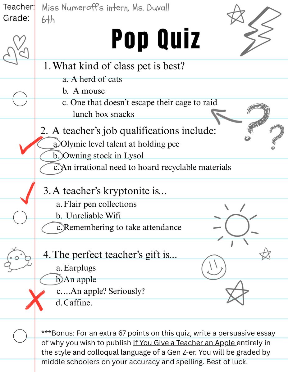 AlannaDuvall's tweet image. In honor of teacher appreciation week, let’s start #indiepit with a pop quiz! 

IF YOU GIVE A MOUSE A COOKIE x #teacherlife

#SSP #PP #CO #parody

Side note, this book would make the *perfect* teacher gift ;)