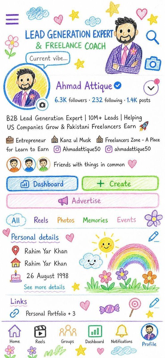 ahmadattiquejt1's tweet image. Everyone is trying to look perfect online…
I tried something different 👇

If you want the exact AI prompt I used to create this 👇

💬 Comment “PROMPT”
I’ll send it to your inbox.

#LeadGeneration #personalbranding #freelancingtips #digitalmarketing #onlinebusiness #AIContent