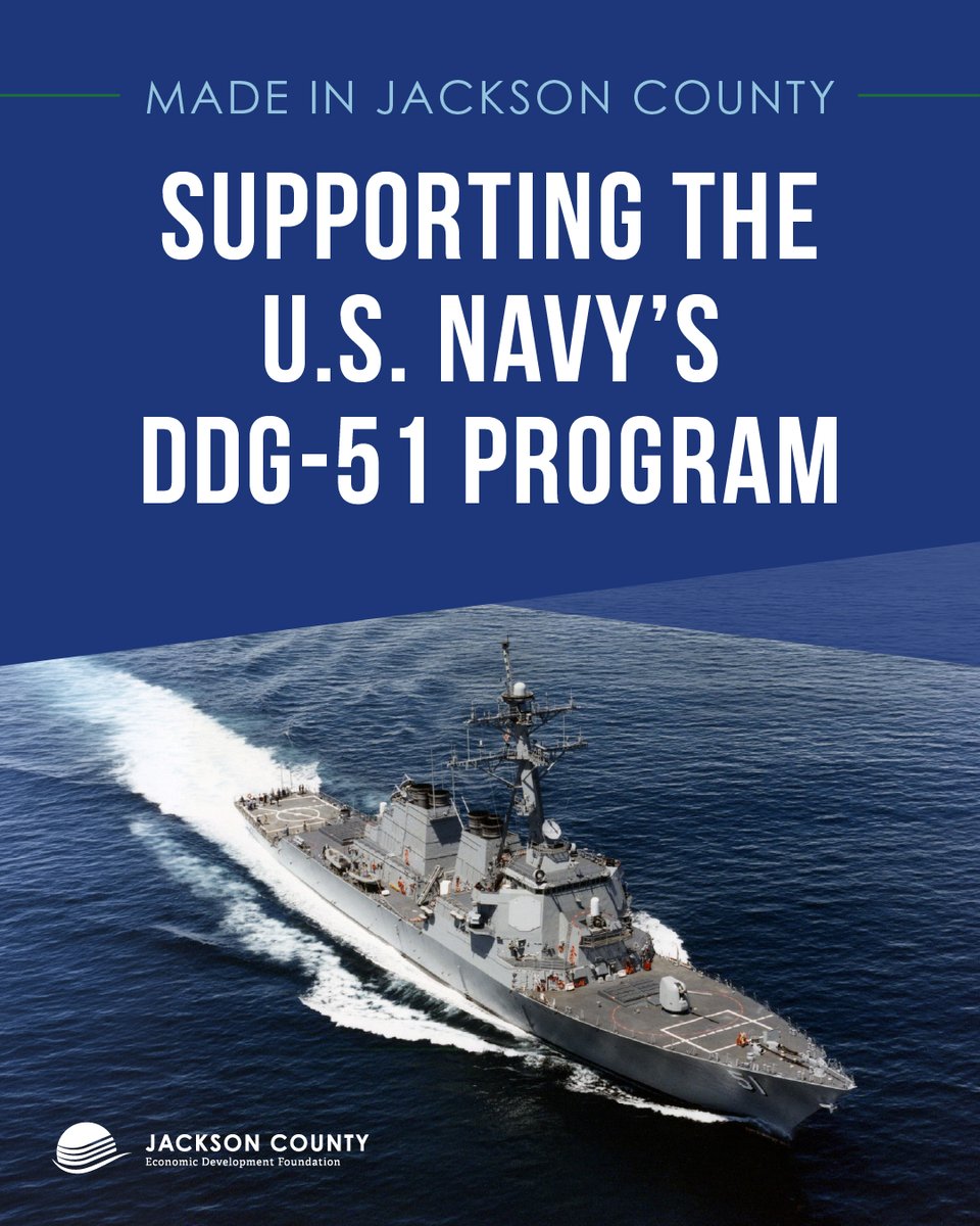 jacksoncedf's tweet photo. Jackson County's shipbuilding heritage keeps strengthening. Fairbanks Morse Defense will supply propulsion components for the U.S. Navy's 100th Arleigh Burke-class destroyer built at Ingalls Shipbuilding, right here in Jackson County.

Read the full story: https://t.co/uEpHu6aqE9 https://t.co/aQx1l7Yn3d