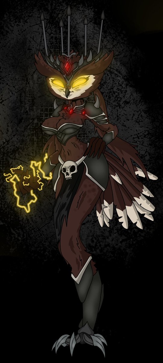 MARKOSLEON20's tweet photo. Another artwork of the beautiful Queen of Owls, Owleth, it's been a while since I designed her with her powers. 🦉 🔥⚡

#Monsterwatch #Owleth https://t.co/4373VjywgK