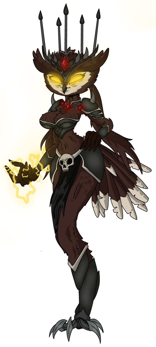 MARKOSLEON20's tweet photo. Another artwork of the beautiful Queen of Owls, Owleth, it's been a while since I designed her with her powers. 🦉 🔥⚡

#Monsterwatch #Owleth https://t.co/4373VjywgK