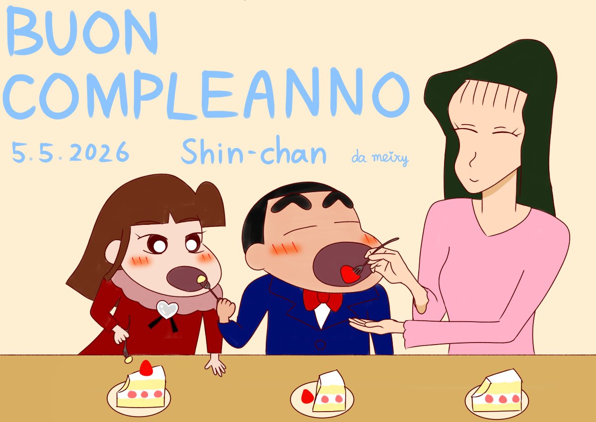 Kazas2Nene's tweet photo. しんちゃんお誕生日おめでとう！！🐘🥳
イタリアから応援してるよ🇮🇹
帰国したらすぐガチャガチャ回して映画観る💕
#野原しんのすけ生誕祭2026
#クレヨンしんちゃん https://t.co/hOmD5KzEYf