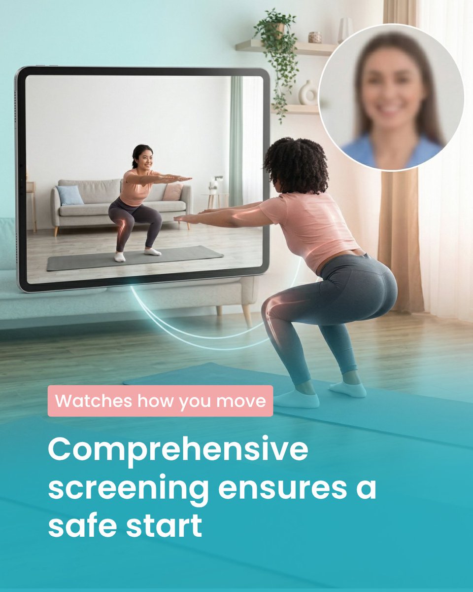 ExpyHealth's tweet image. Virtual physical therapy can feel unclear at first. You start with an evaluation, a provider watches how you move, and you get a plan with follow-ups to adjust. It’s real care in a different setting, guided by licensed providers. Check coverage before booking. #PhysicalTherapy