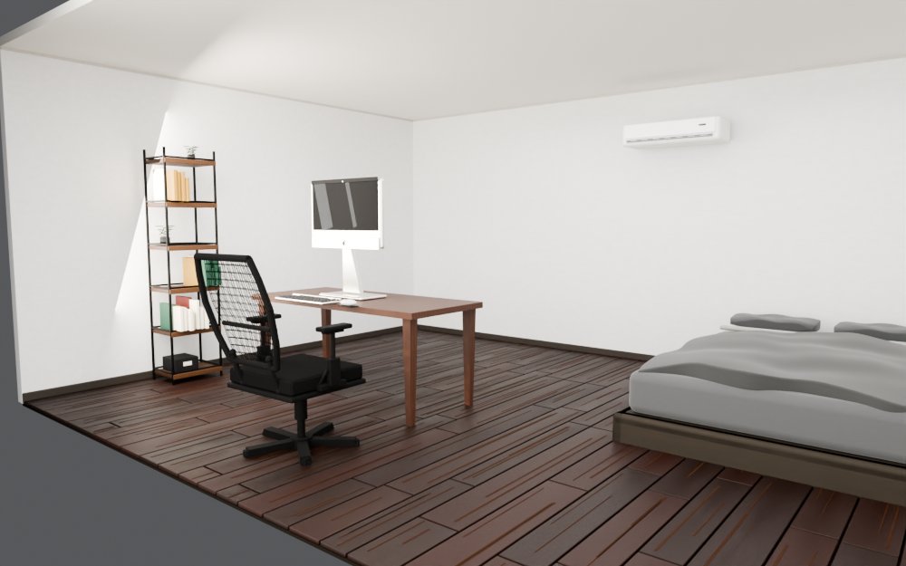 hanyacch's tweet photo. 引き続きCodex x Blenderの検証。今度は机とか棚とかアセットを1つずつ作ってもらって、それを後から組み合わせる作戦。形状はそれらしくなったけど、まだまだ改善の余地あり。アセットカタログ（HTML）作ってもらったら作業進捗みるのが楽しくなって良い感じ。 https://t.co/PLflC09pgy