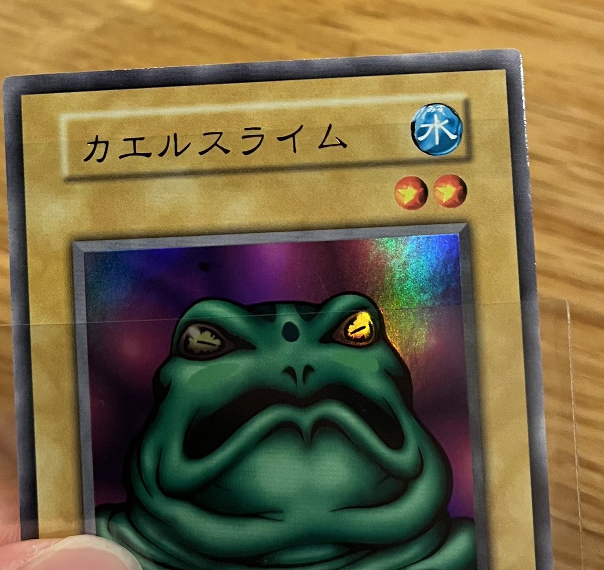 はじめて発見した✨ カエルスライムの名前のあたりに なぞのローラー跡