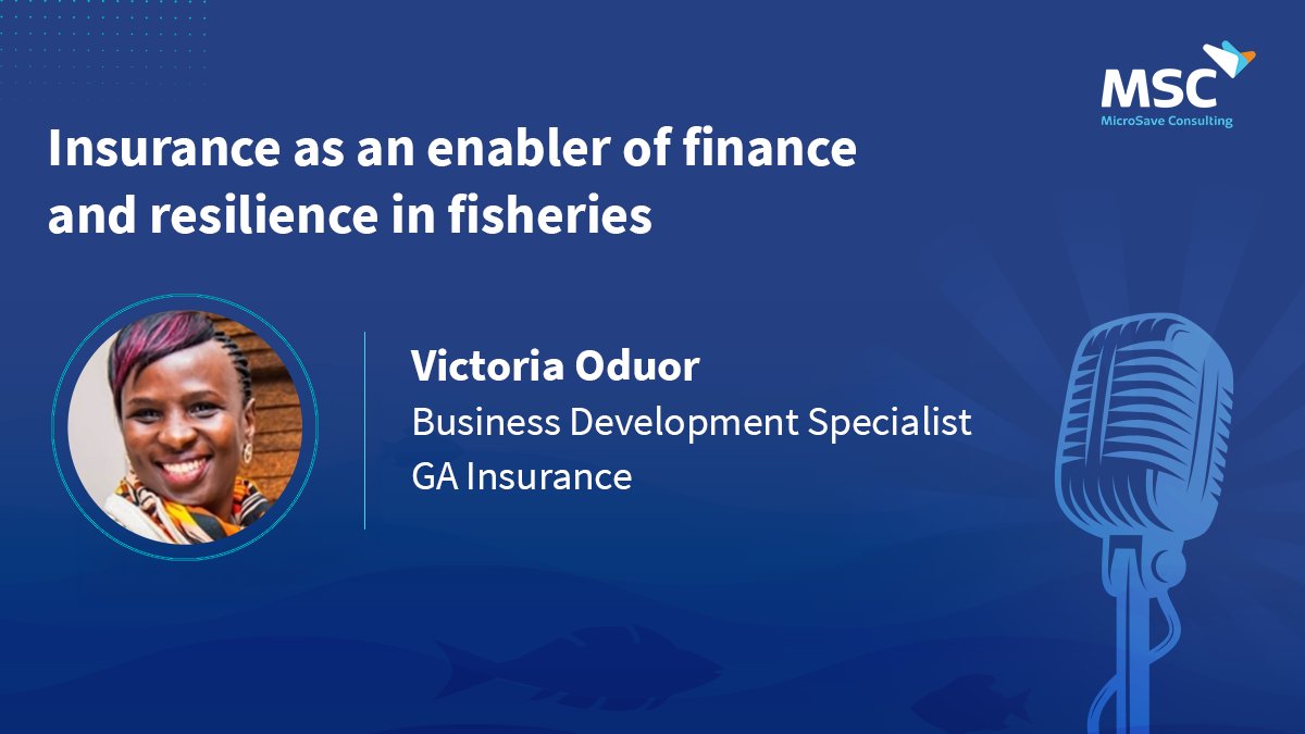 MicroSave's tweet image. #Risk is part of business in #fisheries &amp;amp; #agriculture. Yet protection lags. VictoriaOduor @GAinsuranceltd shares with MSC’s Shirleen Olalo what it takes to make #aquacultureinsurance work at the Women and Youth Economic Empowerment in Fisheries program tinyurl.com/ybbe4ay2