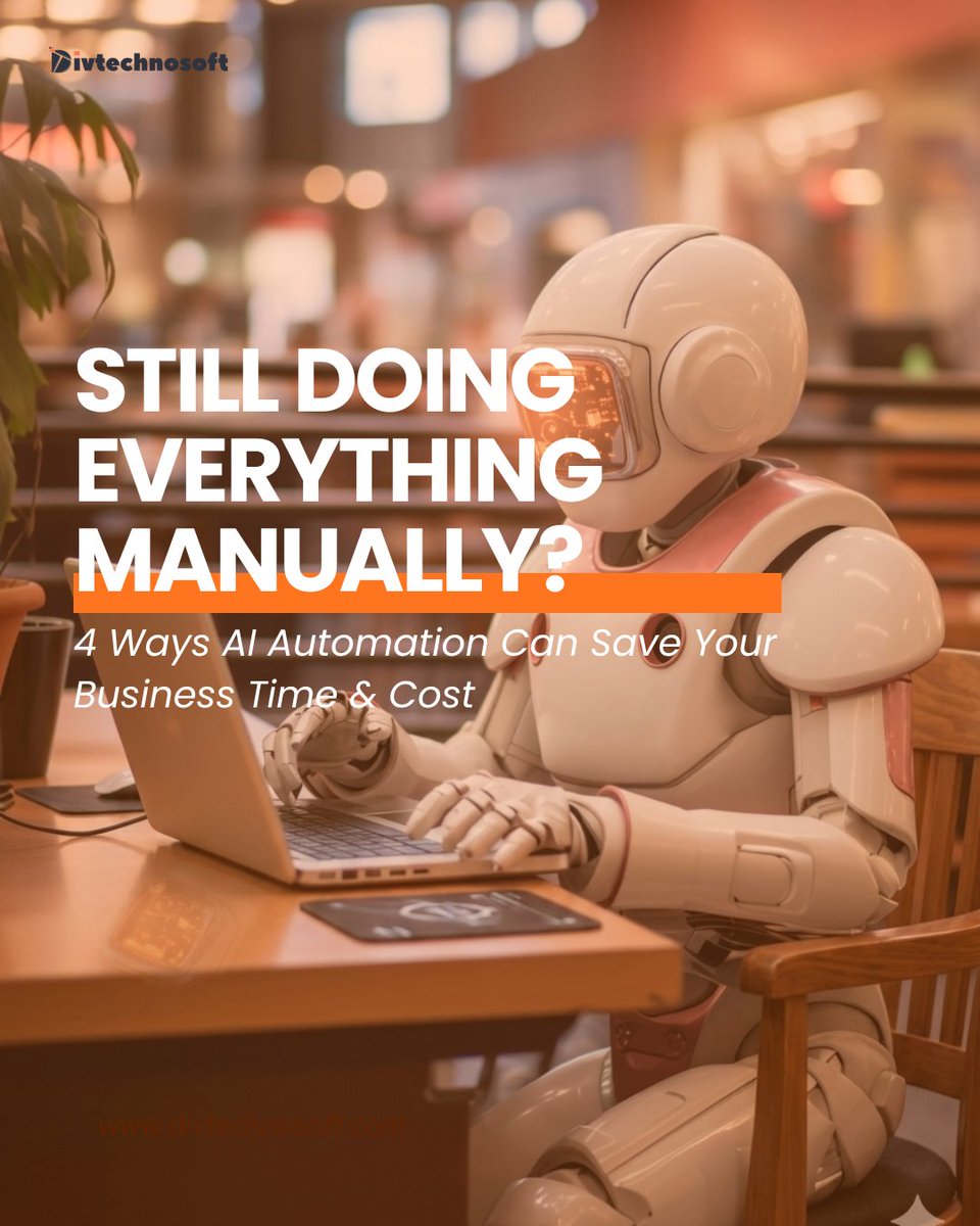 divtechnosoft's tweet photo. Still doing everything manually? That’s costing you more than you think.

AI automation can streamline your workflows, cut down time, and reduce costs so you can focus on what truly matters: growing your business.

It’s time to work smarter, not harder.
https://t.co/NoaOZ4iank https://t.co/M4kNFbyy9z