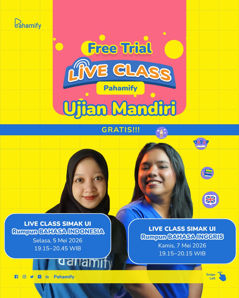 Pahamify | TO + Live Class UTBK & Ujian Mandiri tweet media